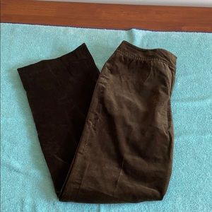 Ann Taylor Olive Green Velvet Pants